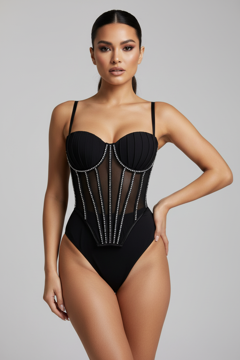 Corset Noir Lumière