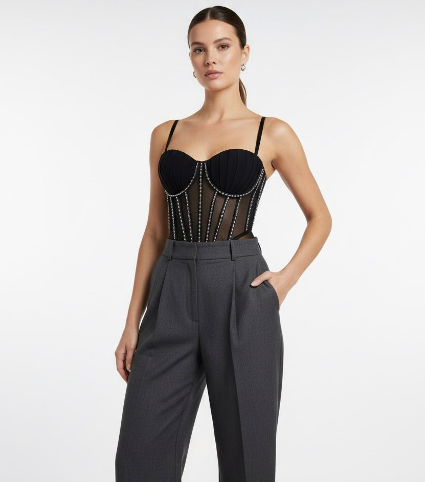 Corset Noir Lumière