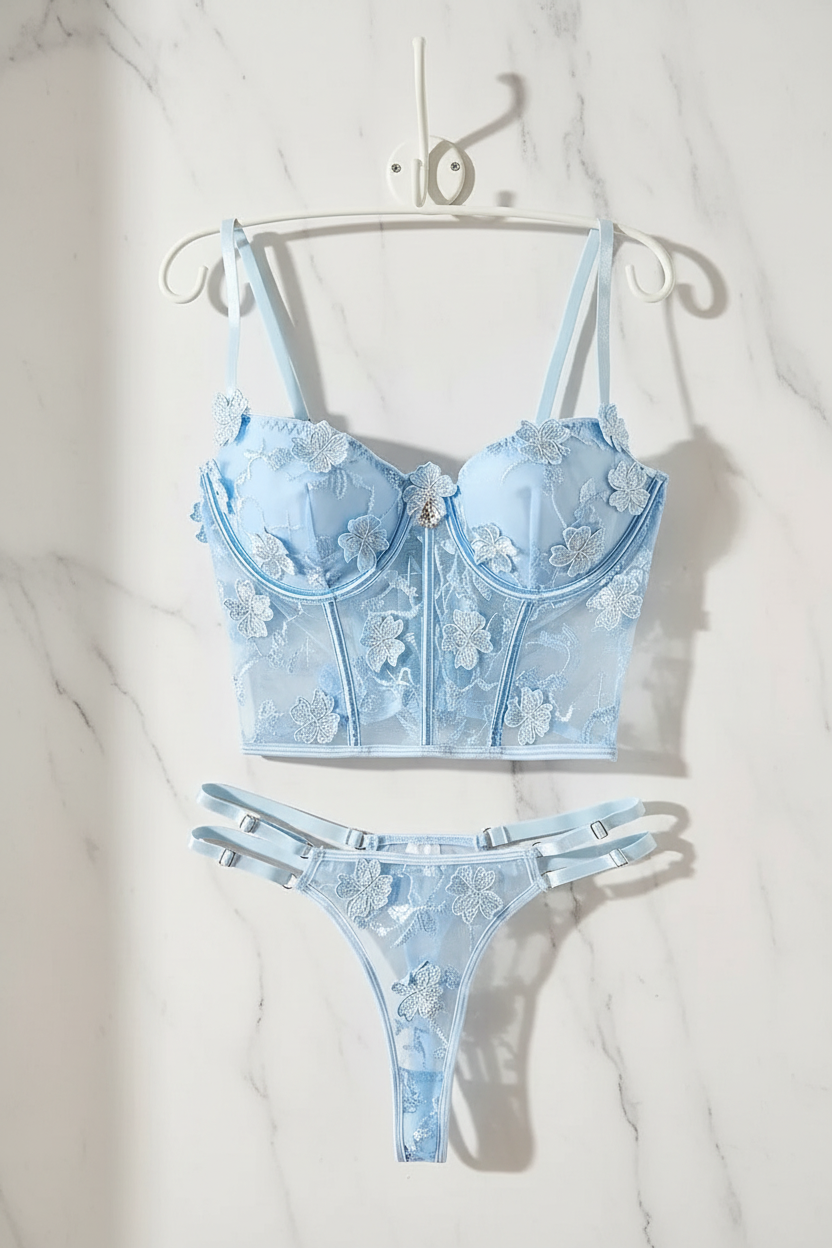 Fleur Bleu Céleste set